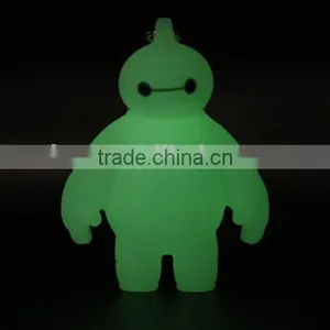 Glow in the Dark Baymax Characeter Mascot Football Baymax Keychain thumbnail-3