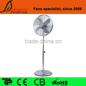 Antique Air Cooling 16 & 18" Chromed Pedestal Metal Fan thumbnail-1