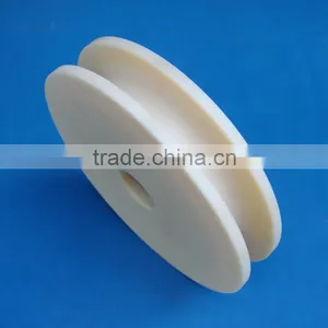 Natrual Custom Nylon Polyamide PA6 PA66 Plastic Pulley With Bearings China Factory thumbnail-1