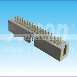 Dongguan ISO Certificate 2.54mm Pitch Two Rows 180 Degree Box Header thumbnail-1
