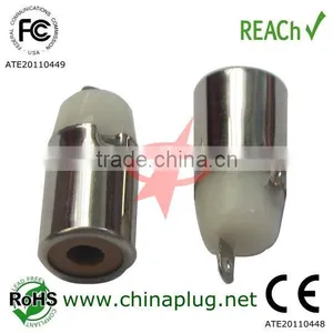 Nickel Plated Brown Plastics Rca Plug Connector thumbnail-1