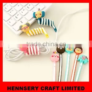 Customized Shape and Logo Soft Pvc Rubber Silicone Rubber Headphone Cable Tidy thumbnail-1