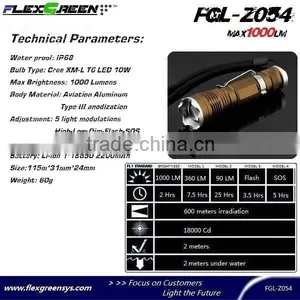 18650 Battery EDC 10w T6 LED Rechargeable Torch thumbnail-3