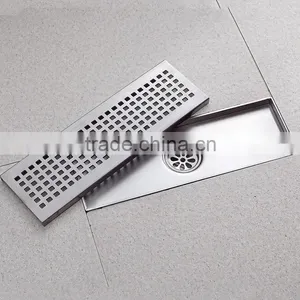 Stainless Steel Linear Shower Floor Drain With Wedge Wire Grate thumbnail-3