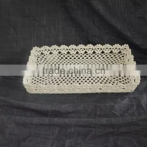Popular Quality Crochet Cotton Tray by 100% Hand Knited thumbnail-1