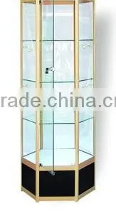 Hexagon Surfaces Glass Display Cabinet thumbnail-1