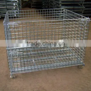 Foldable Galvanized Wire Pallet Cage thumbnail-1