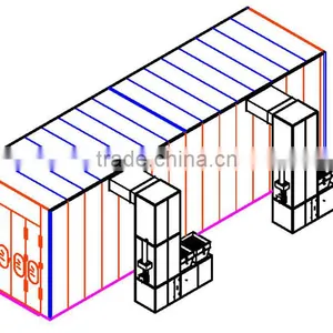 Industrial Painting Booth, Truck Paint Booth Spray Car Painting Cabin thumbnail-2