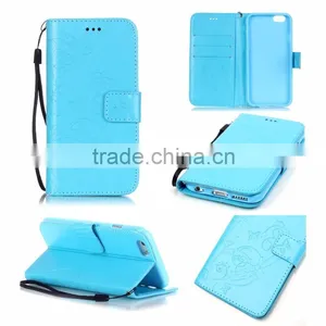 PU Wallet Leather Case With Strap, Leather Stand Case With Inside TPU Cover Sample Free Mobile Phone Case for Iphone 6 thumbnail-6