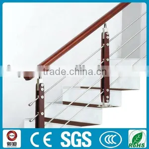 Stainless Steel Indoor Wooden Stairs Railing for Home Decoration thumbnail-1