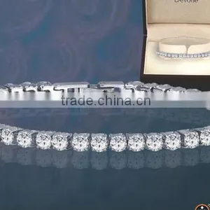 18 K WHITE GOLD DIAMOND TENNIS BRACELETTE thumbnail-1