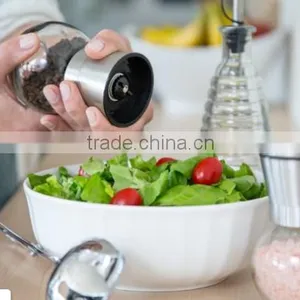 Trade Assurance OEM Package Glass Manual Salt And Pepper Grinders Mills Bottles With Stainless Steel Cap-Round thumbnail-5