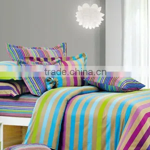 Luxury Stripe Design 100%cotton Reactive Printed Bedding Set thumbnail-1