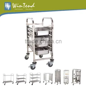 Kitchen Bread Wire Storage Basket Trolley Wire Basket With Wheels thumbnail-2