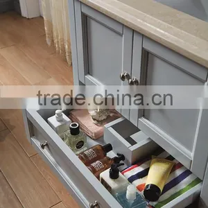 Wholesale Solid Oak Wood Bathroom Cabinet thumbnail-3