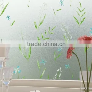 Glass Membrane Peach Blossom Fashion Quality Flowers Bathroom Scrub Paper Window Glass Film Stickers thumbnail-3