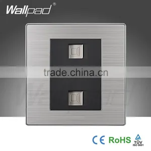 2015 China Hot Sale Wholesaler Wallpad Luxury Wall Light Switch Panel Network Computer Double COM Socket thumbnail-1