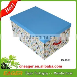 Custom Logo and Design Cardboard Storage Box Hats With Handle thumbnail-1