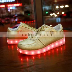 2016 Hot Chaussure Led Novelty New Unise Luminous Shoes Men & Women Fashion USB Recharge Shuffle Girl Elena in Youtube LED Shoes thumbnail-5