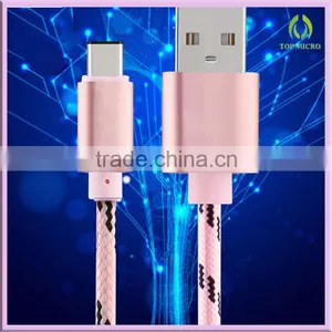 2016 Fashion Portable Fast Charging Nylon Cable Type-C to USB2.0 Data Line thumbnail-2