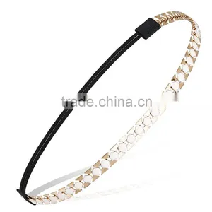 Promotional Women's Adjustable Crystal Hair Accessory Flower Hairband,elastic Hair Band thumbnail-4