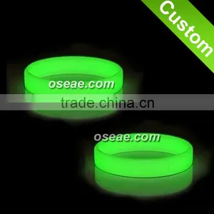 Silicone Glow in the Dark Wristbands Custom Silicone Bracelets thumbnail-1