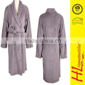 OKTEX 100 Approved Relaxed Fit Flannel Men's Bathrobe,100% Polyester Kimono Waffle Robe,bathrobe Fabric Coral Fleece Bathrobe thumbnail-1