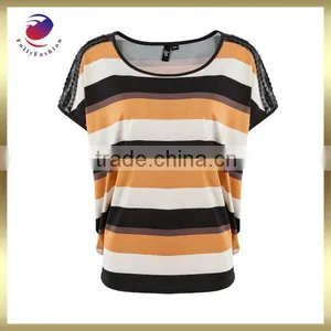 Strips Ladies Batwing Knitted Sweater thumbnail-1