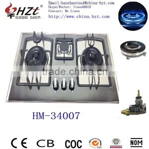 Cast Iron Enamel Pellet Cheap Price 3 Burner Gas Stove thumbnail-3