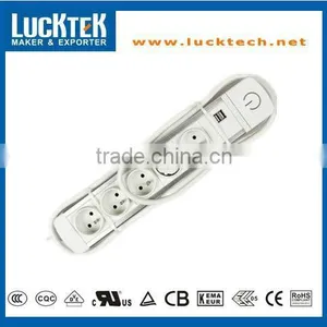 5 WAY FRENCH TYPE POWER STRIP WITH USB CHARGER thumbnail-1