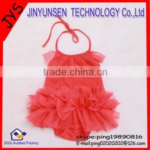 Red Organic Baby Onesie for Girl thumbnail-1