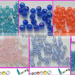 Orange ab Color Clear Round Acrylic Beads Colorful ab Effect With Holes 3mm to 16mm for Jewelry Necklace,bracelet thumbnail-3