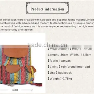 Fashion Laptop Canvas Backpack Bag for Girls thumbnail-6