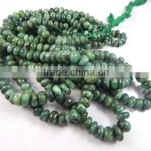 Natural Emerald Roundel Beads, Emerald Beads thumbnail-1
