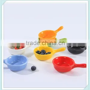 Personalized Ceramic Salad Bowl With Handle thumbnail-1