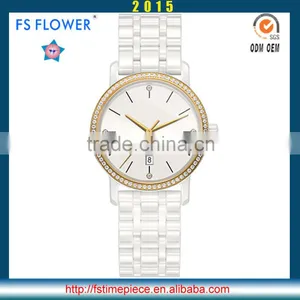 FS FLOWER - 2016 New Watch Pure White Ceramic Watch Gift For Valentine's Day thumbnail-5
