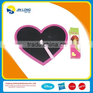 Heart Shaped Black Board With Chalks and Eraser for Kids, Novelty Black Board thumbnail-1