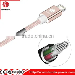 Durable and 2.4A High Speed 3.3ft MFI Certified 8pin to USB Charge and Sync Cable thumbnail-2