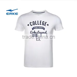 ERKE Wholesale Casual Style Summer White Printed Letters Round Neck Mens Cotton t Shirt thumbnail-1