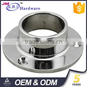 Round Shape Zinc Alloy Wardrobe Hanging Rail Bracket thumbnail-1