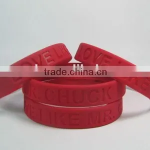 Fashion Silicone Bracelet Cheap Rubber Wristband thumbnail-2