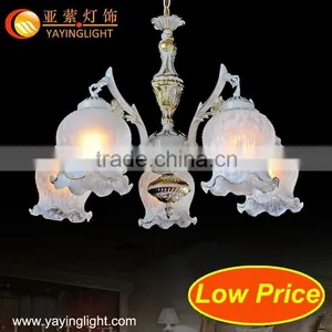 Best Sales Restaurant Chandelier Cheap Crystal Chandeliers 5 White Lampshades Suspended Light Chandelier thumbnail-1