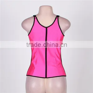 High Quality Ready Stock 4 Colors Full Size 4 Steel Boned Latex Corset Waist Trainer Vest thumbnail-2