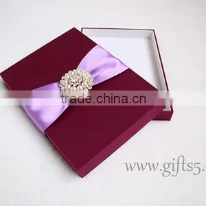 Custom Handmade Luxury Violante Wedding Invitation Boxes thumbnail-3