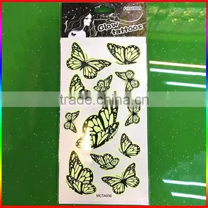 Custom Glow in the Dark Temporary Tattoo Stickers thumbnail-1