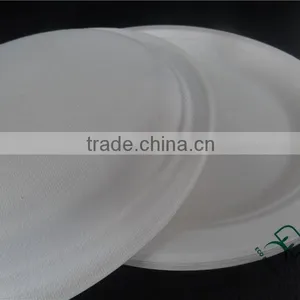 Round White Food Grade Paper Pulp Plate thumbnail-2