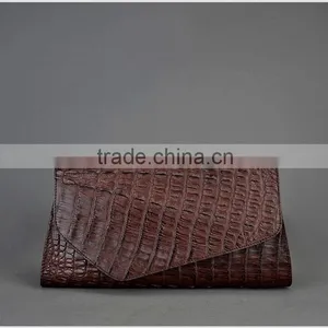 Ladies Party Genuine Leather Clutch Purse Crocodile Skin Handbags Chinese Clutch Bag thumbnail-2