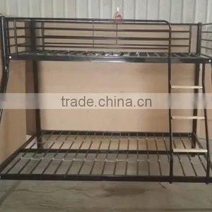 UK MARKET 3 People Bunk Bed With Wooden Step /metal Bunk Bed thumbnail-1