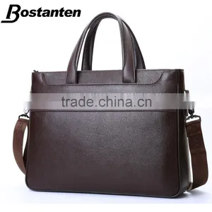 Business Brown Leather Men Briefcase Messenger Hand Bags Fashion thumbnail-1