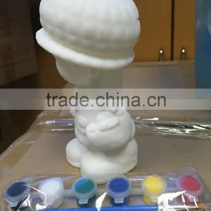 White Little Girl Plastic Toy,DIY Color Painting Toy,Custom Money Box Toy thumbnail-3
